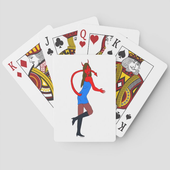 devil girl     playing cards (Back)