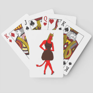 devil girl     playing cards