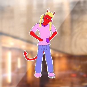 devil girl    window cling