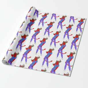 devil girl wrapping paper