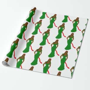 devil girl    wrapping paper