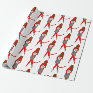 devil girl  wrapping paper