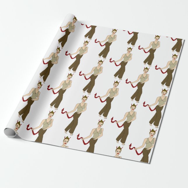 devil girl    wrapping paper (Unrolled)