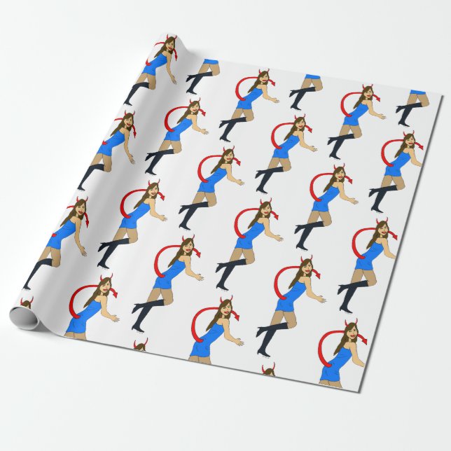 devil girl     wrapping paper (Unrolled)