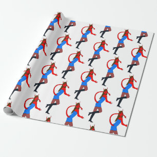 devil girl wrapping paper