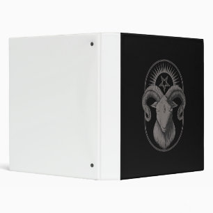 Devil Goat Pentagram Baphomet Satan Occult Satanic Binder