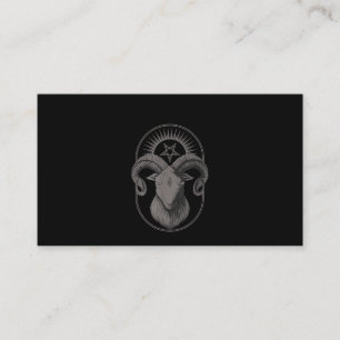 Devil Goat Pentagram Baphomet Satan Occult Satanic Business Card