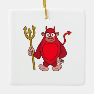 Devil Gorilla Ceramic Ornament