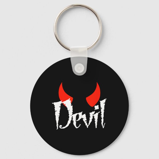Devil Halloween Matching Couple Girlfriend 1  Keychain (Front)