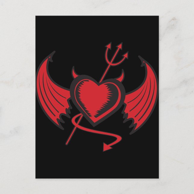 Devil Heart Postcard (Front)