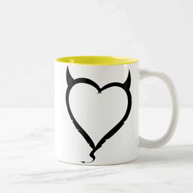 Devil Heart Two-Tone Coffee Mug (Right)