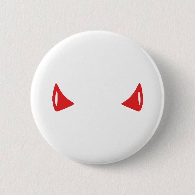 Devil Horns 2 Inch Round Button (Front)