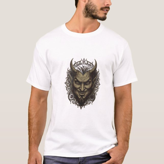 Devil Horns Gothic T-Shirt Design (Front)