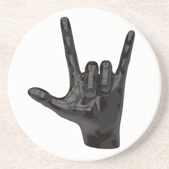 devil horns hand coaster (Front)