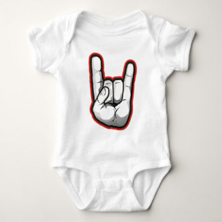 Devil Horns Hand Gesture Baby Bodysuit