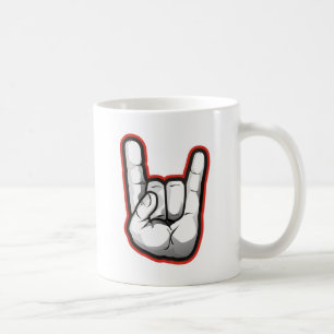 Devil Horns Hand Gesture Coffee Mug