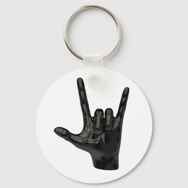 devil horns hand keychain (Front)