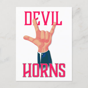 Devil Horns Postcard