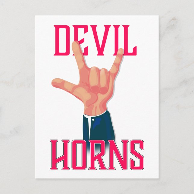Devil Horns Postcard (Front)