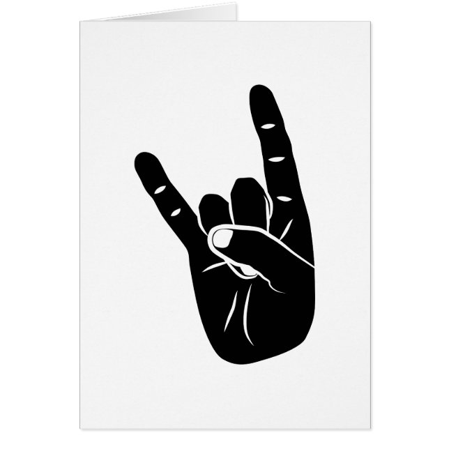 Devil Horns sign language pictogram for rock music (Devant)