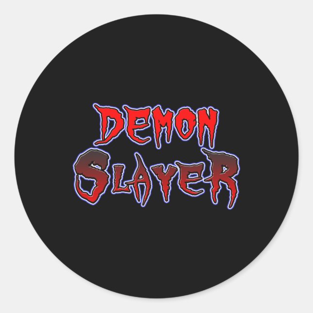Devil Horror Halloween  Classic Round Sticker (Front)