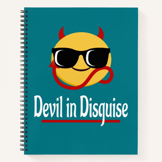devil in disguise Emoji Hot Trendy Funny white Notebook (Front)