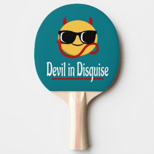 devil in disguise Emoji Hot Trendy Funny white Ping Pong Paddle