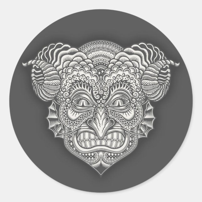 Devil in the Details Classic Round Sticker (Front)