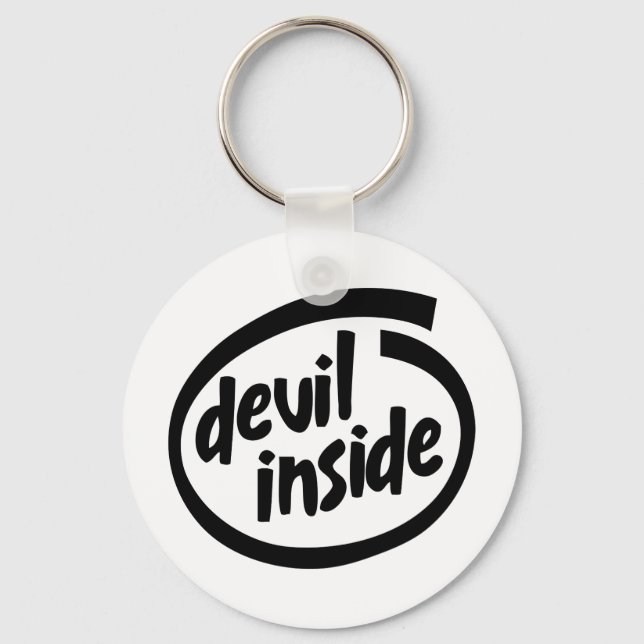 Devil Inside Keychain (Front)
