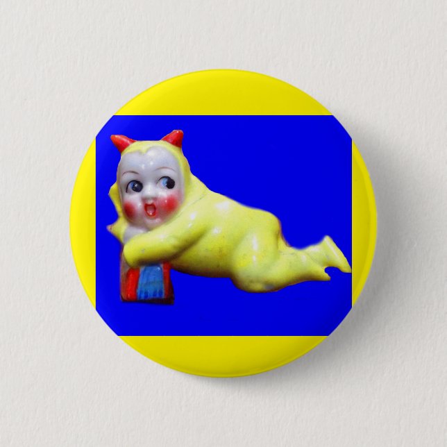 devil-ish little imp 2 inch round button (Front)