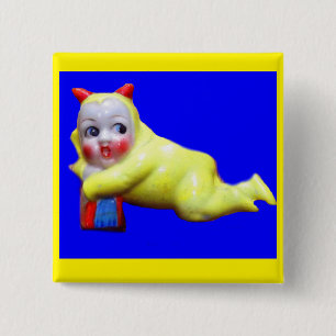 devil-ish little imp 2 inch square button