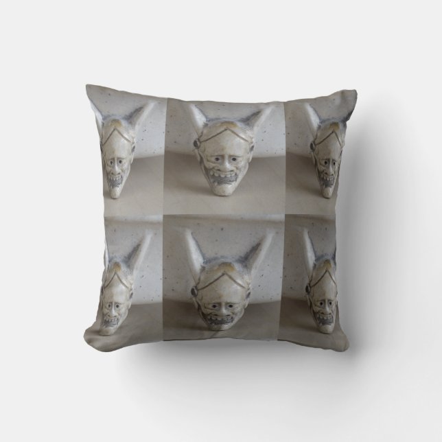 Devil Mask Bonsai Pot Pillow (Front)