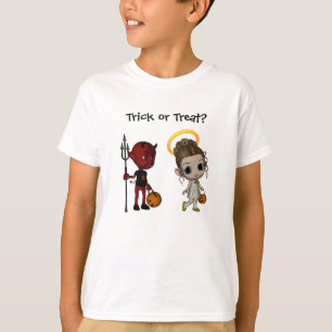 Devil or Angel Trick or Treat Halloween T-Shirt