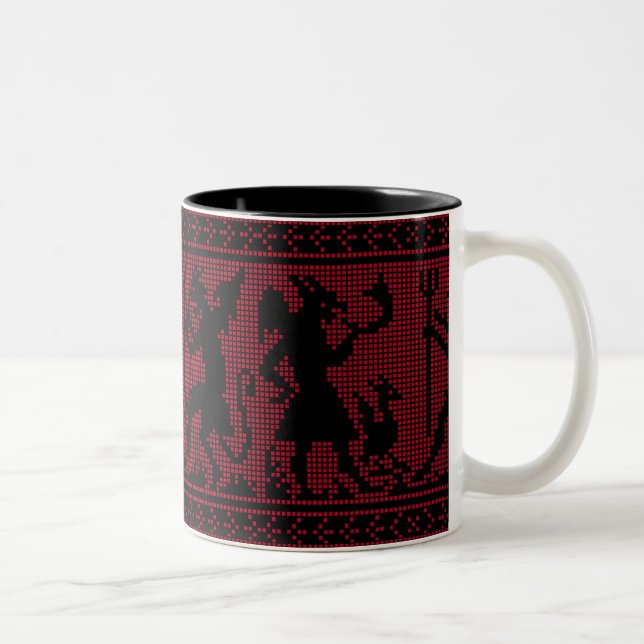 Devil Pattern Two-Tone Coffee Mug (Right)