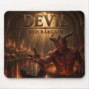Devil Red Bargain Dark Realism Mouse Pad