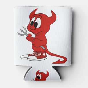 Devil Red Demon Cartoon Satan Evil Hell Heat Can Cooler