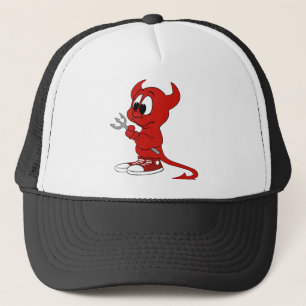 Devil Red Demon Cartoon Satan Evil Hell Heat Trucker Hat