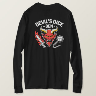 Devil’s Dice Den RPG Gamer T‑Shirt – Red Demon Hea T-Shirt