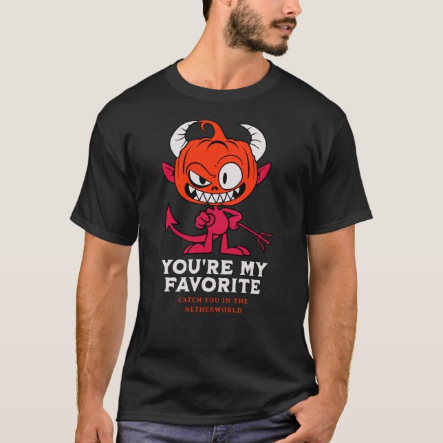 Devil’s pumpkin head for a wicked Halloween T-Shirt (Front)