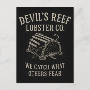 Devil’s Reef Lobster - We Catch What Others Fear Holiday Postcard