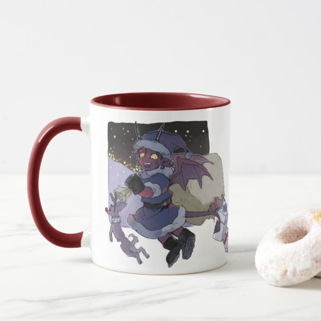 Devil Santa Mug (With Donut)