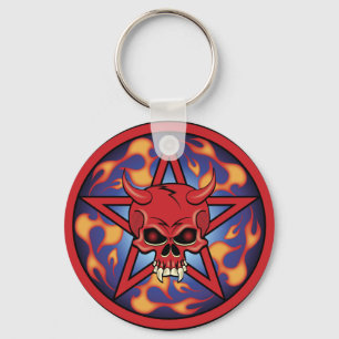 Devil Skull Keychain