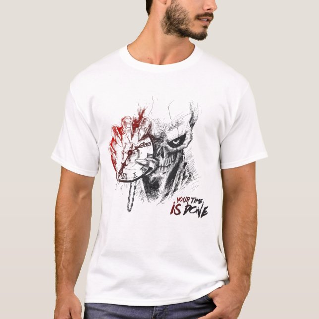 Devil Skull & Pocket Watch T-Shirt  (Front)