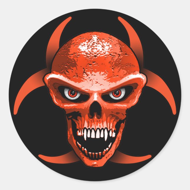 Devil Skull Sticker (Front)
