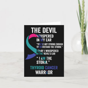 Devil- Thyroid Cancer Awareness Support Ribbon Card