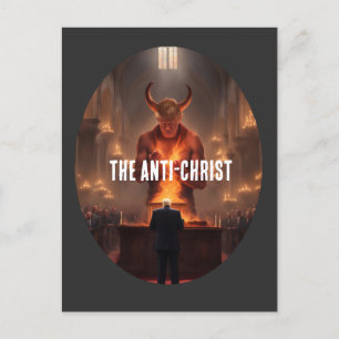 Devil Trump The Anti-Christ Praying Postcard