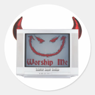 Devil TV Classic Round Sticker