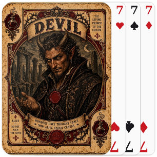 Devil, Vintage Circus Monsters Playing Cards