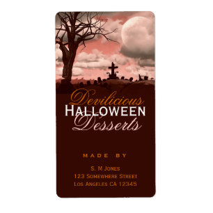Dévilant Halloween Desserts Étiquette alimentaire