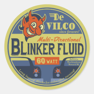 DeVilco Blinker Fluid Classic Round Sticker